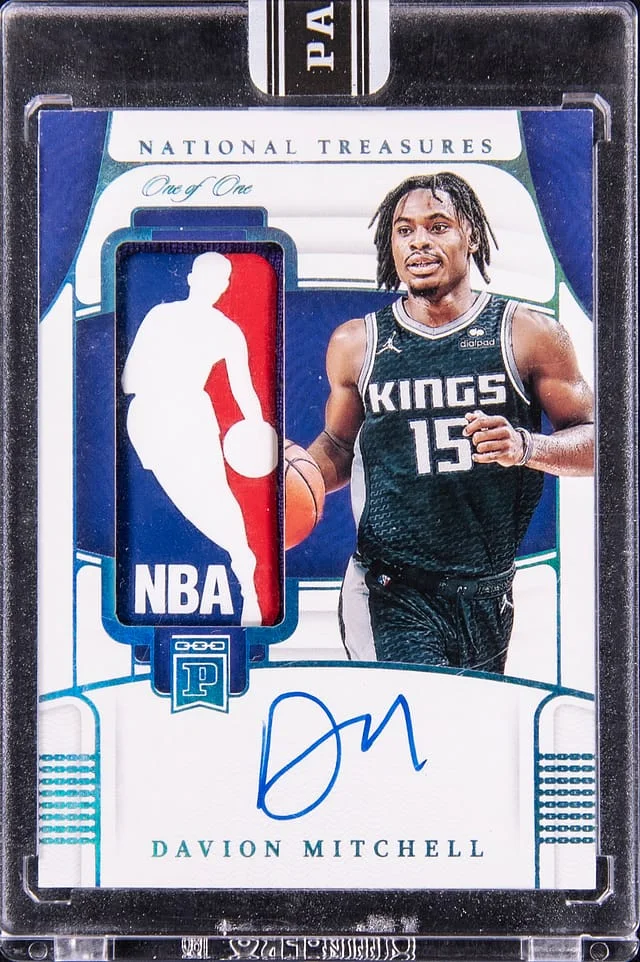 2022-23 Panini National Treasures Davion Mitchell Logoman Autographs #LA-DM card image