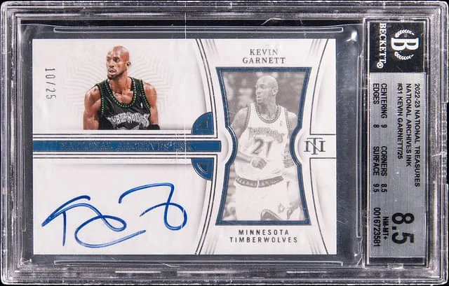 2022-23 Panini National Treasures Kevin Garnett National Archives Ink #NAI-KGA card image