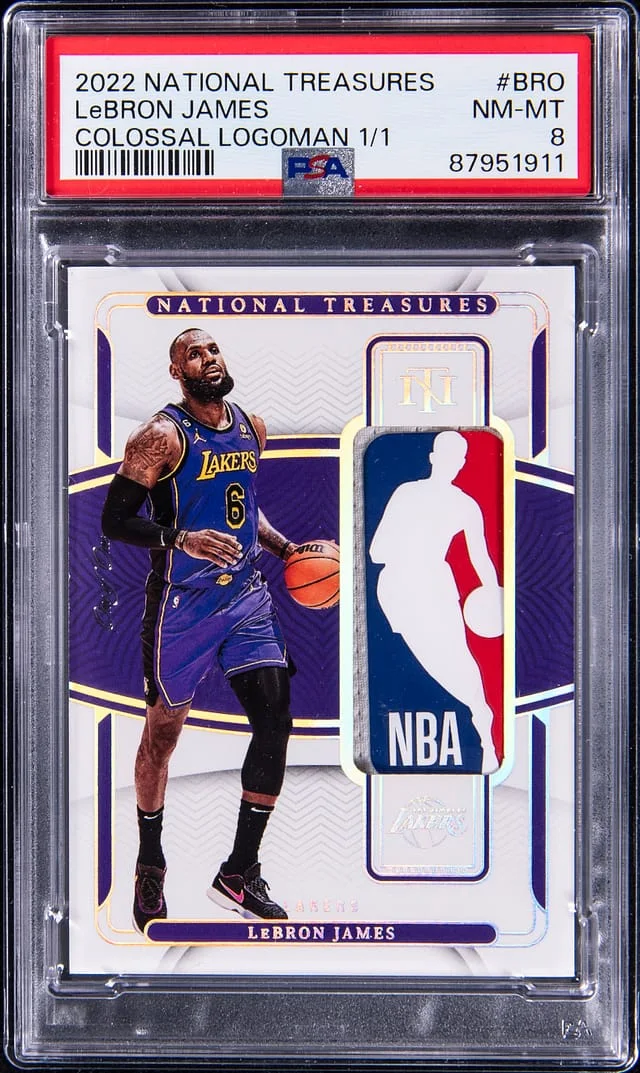 2022-23 Panini National Treasures LeBron James Game-Worn Colossal Logoman #CL-BRO card image