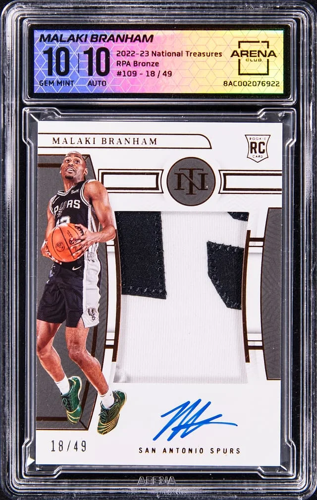 2022-23 Panini National Treasures Malaki Branham RPA Bronze #109 card image