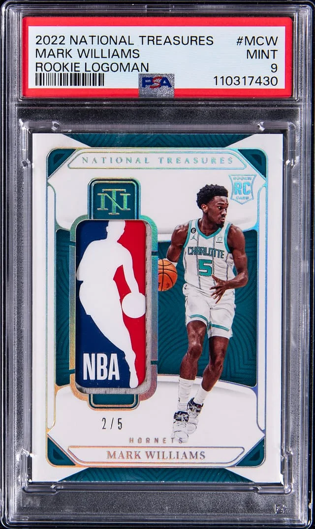 2022-23 Panini National Treasures Mark Williams Logoman #RL-MCW card image