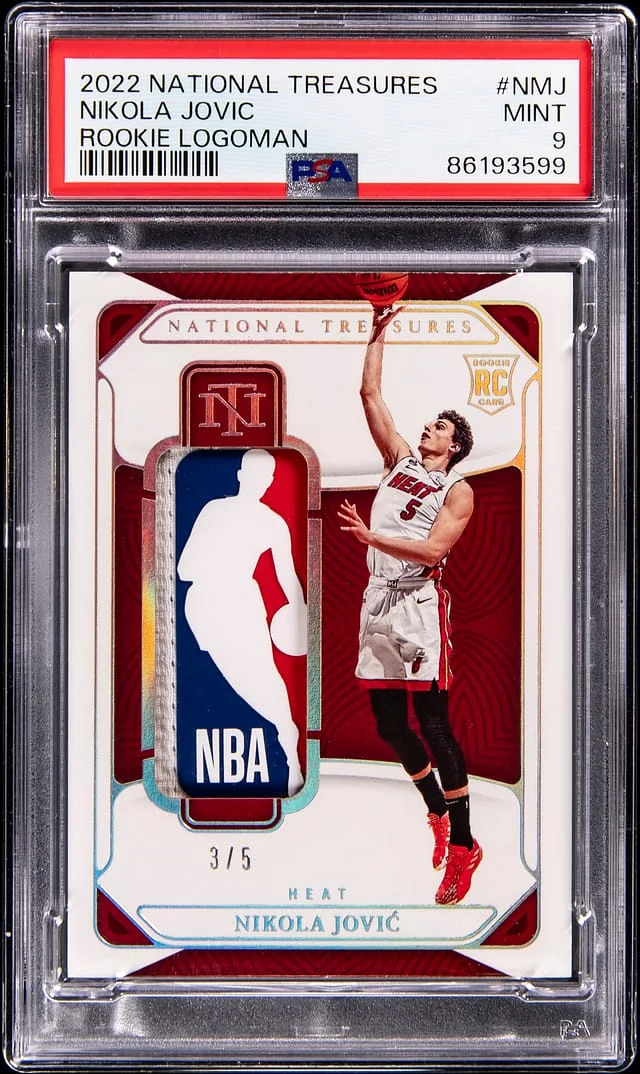 2022-23 Panini National Treasures Nikola Jovic Logoman #RL-NMJ card image