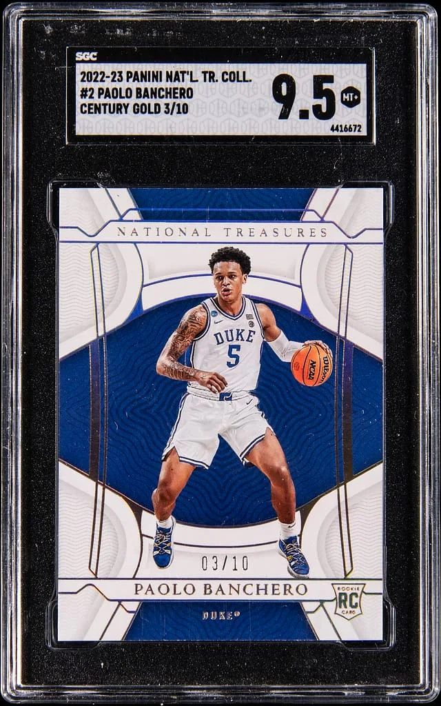 2022-23 Panini National Treasures Paolo Banchero Collegiate Century Gold #2 card image