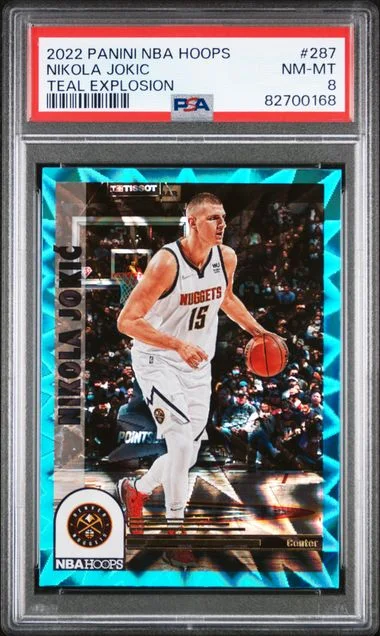 2022-23 Panini Nikola Jokic NBA Hoops Teal Explosion #287 card image
