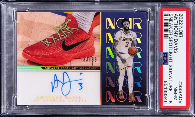 2022-23 Panini Noir Anthony Davis Sneaker Spotlight Signature #SSS-ADV card image