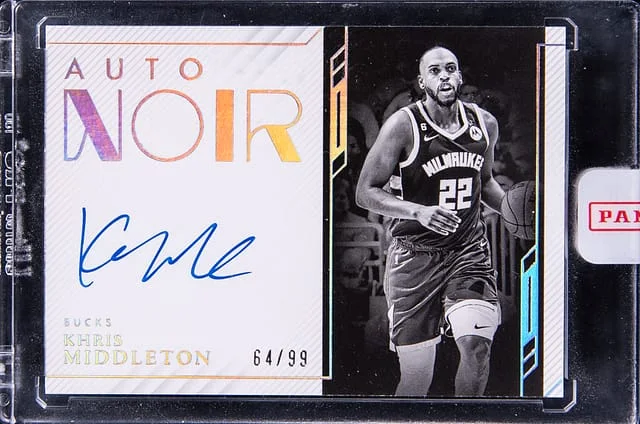2022-23 Panini Noir Khris Middleton Autograph #ANB-KMO card image