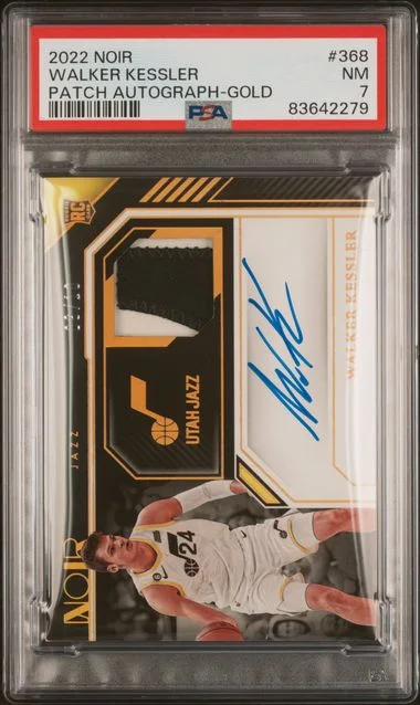 2022-23 Panini Noir Walker Kessler Patch Autograph Gold #368 card image