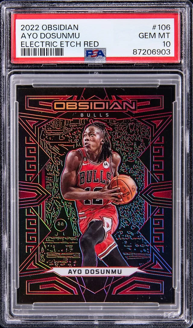 2022-23 Panini Obsidian Ayo Dosunmu Electric Etch Red #106 card image