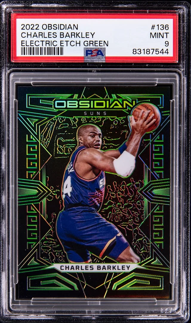 2022-23 Panini Obsidian Charles Barkley Electric Etch Green #136 card image