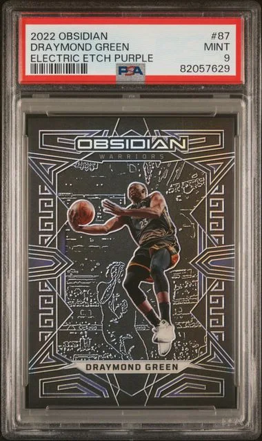 2022-23 Panini Obsidian Draymond Electric Etch Purple #87 card image