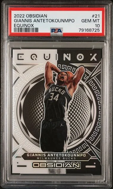 2022-23 Panini Obsidian Giannis Antetokounmpo Equinox #21 card image