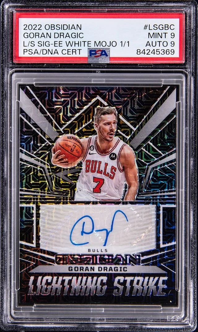 2022-23 Panini Obsidian Goran Dragic Lightning Strike Electric Etch White Mojo #LSGBC card image