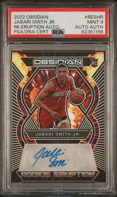 2022-23 Panini Obsidian Jabari Smith Jr. Eruption Autographs #RE-SHR card image