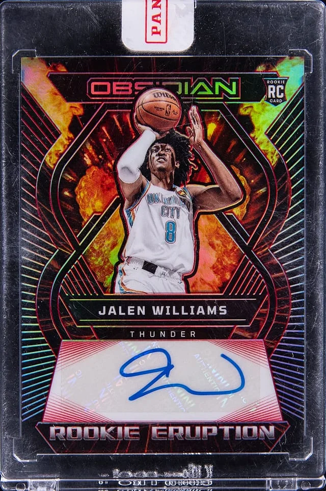 2022-23 Panini Obsidian Jalen Williams Eruption #RE-WCT card image
