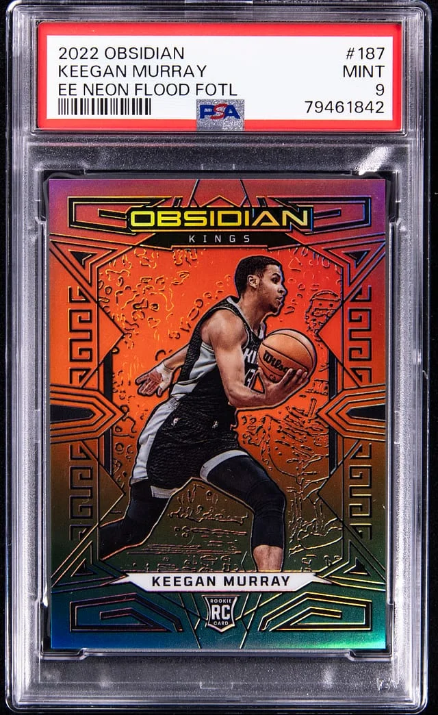 2022-23 Panini Obsidian Keegan Murray Electric Etch Neon Flood FOTL #187 card image