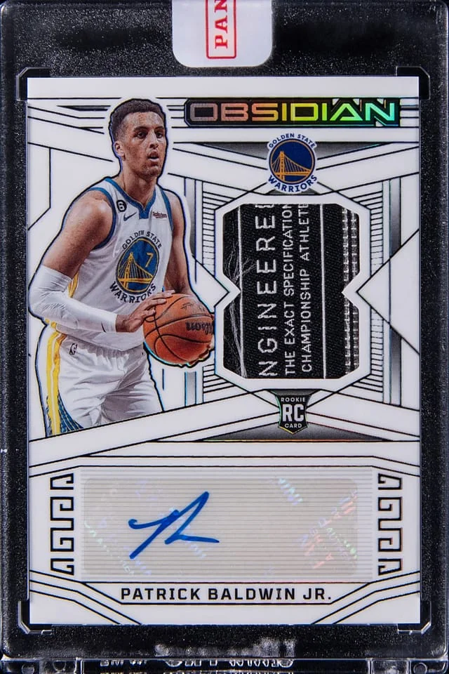2022-23 Panini Obsidian Patrick Baldwin Jr. Jersey Autographs Contra FOTL #220 card image