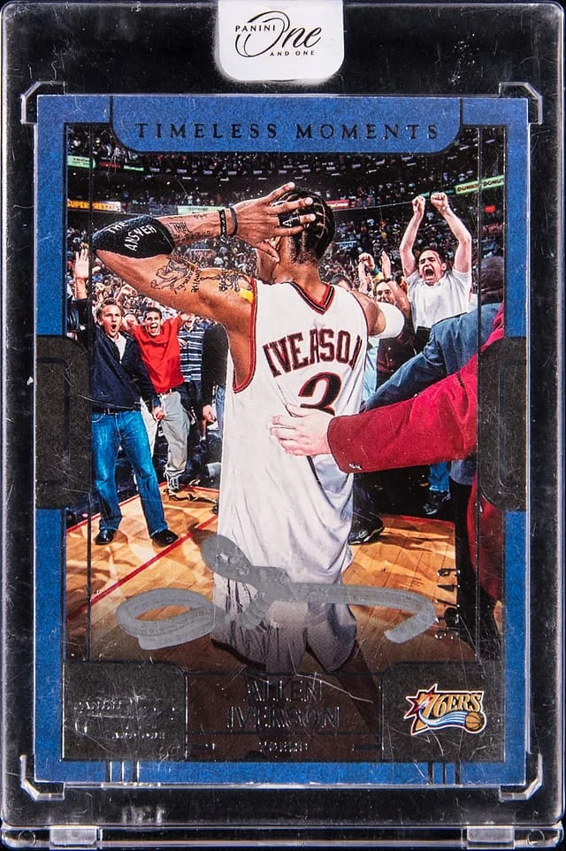 2022-23 Panini One and One Allen Iverson - Panini Encased Timeless Moments #TMA-AIV card image