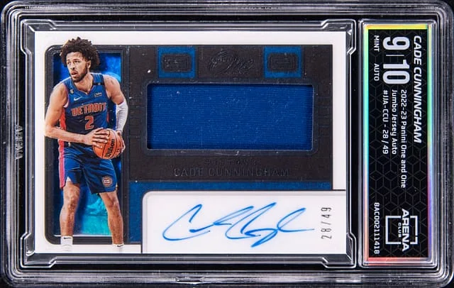 2022-23 Panini One and One Cade Cunningham Jumbo Jersey Autograph #JJA-CCU card image
