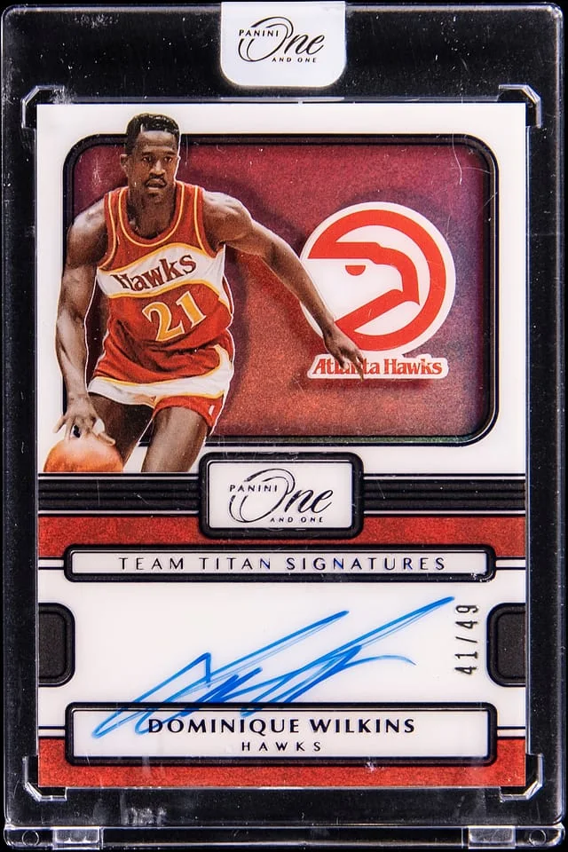 2022-23 Panini One and One Dominique Wilkins Team Titan Signatures #TTS-DWL card image
