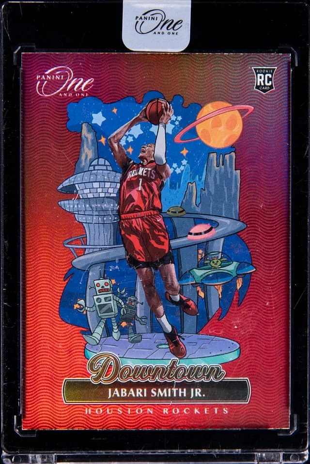 2022-23 Panini One and One Jabari Smith Jr. - Panini Encased Downtown #18 card image