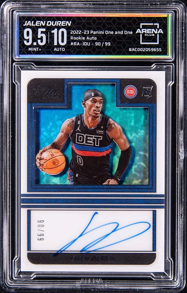 2022-23 Panini One and One Jalen Duren Autograph #RA-JDU card image