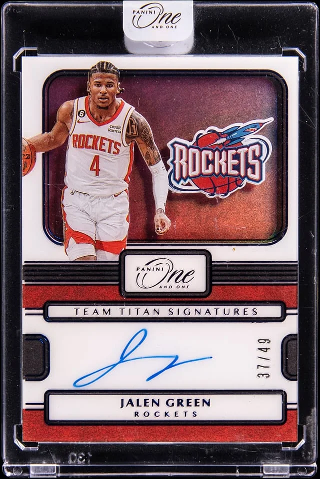 2022-23 Panini One and One Jalen Team Titan Signatures Blue #TTS-JGR card image