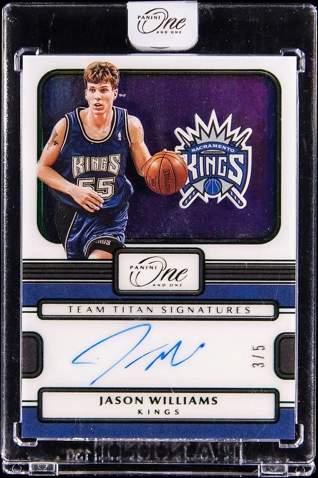 2022-23 Panini One and One Jason Williams Team Titans Signatures Green #TTS-JWL card image