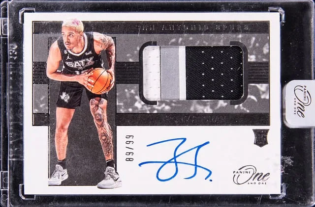 2022-23 Panini One and One Jeremy Sochan Jersey Autograph #RJA-JSO card image