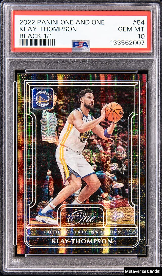 2022-23 Panini One and One Klay Thompson Black #54 card image