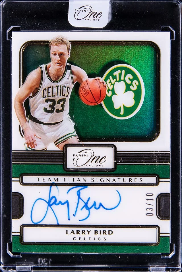 2022-23 Panini One and One Larry Bird Team Titan Sigantures #TTS-LBI card image