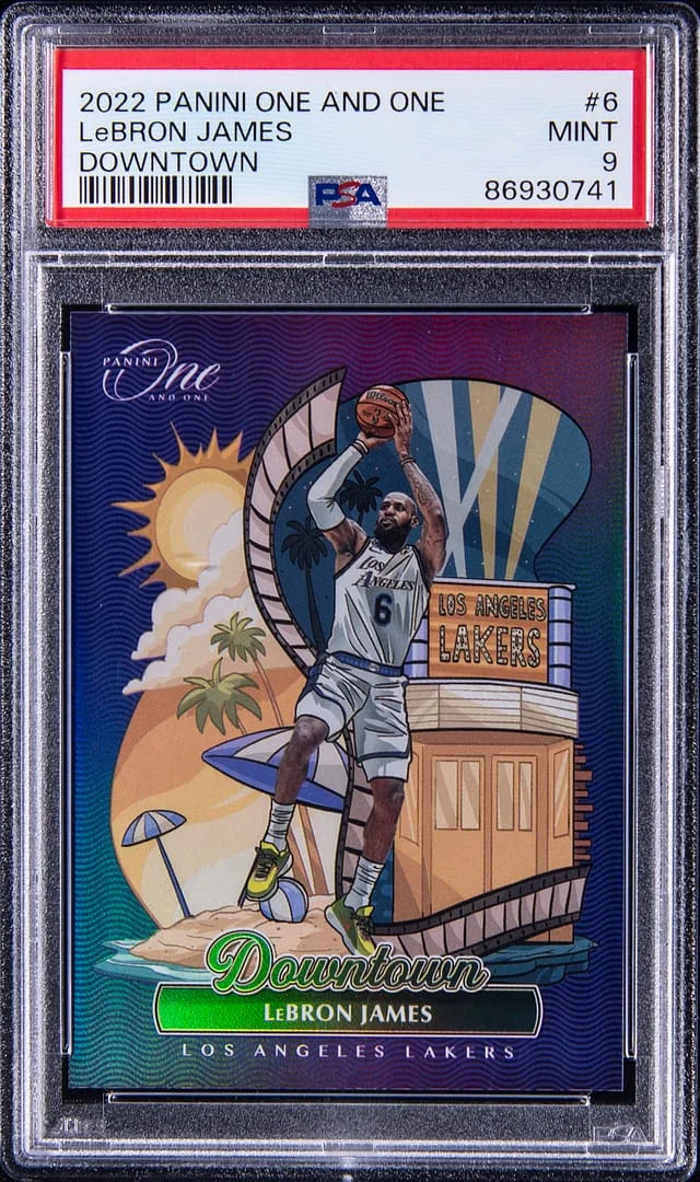 2022-23 Panini One and One LeBron James Downtown #6 card image