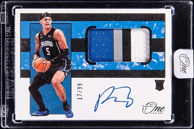 2022-23 Panini One and One Paolo Banchero Jersey Autograph #RJA-PB5 card image