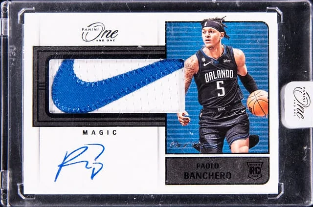 2022-23 Panini One and One Paolo Banchero Jumbo Jersey #RJJ-PB5 card image