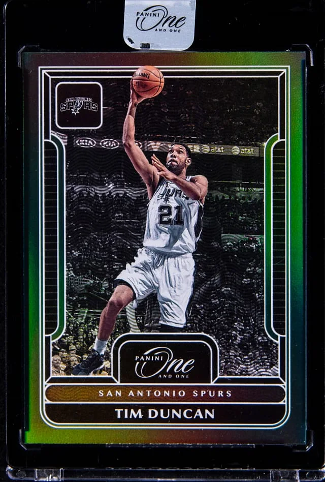 2022-23 Panini One and One Tim Duncan - Panini Encased Green #162 card image
