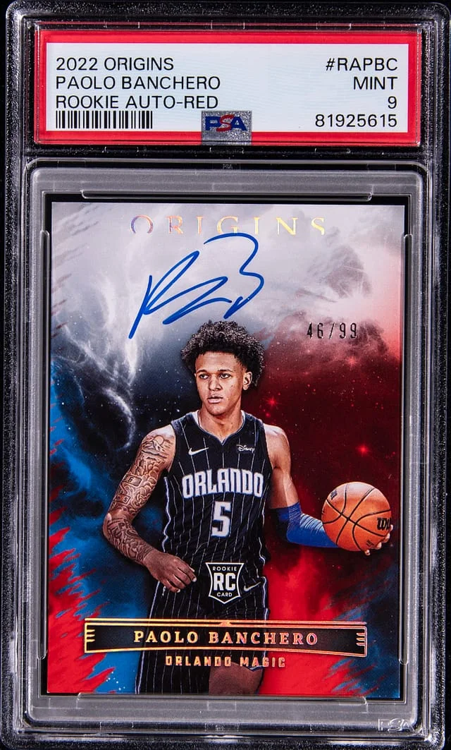 2022-23 Panini Origins Paolo Banchero Autograph Red #RA-PBC card image