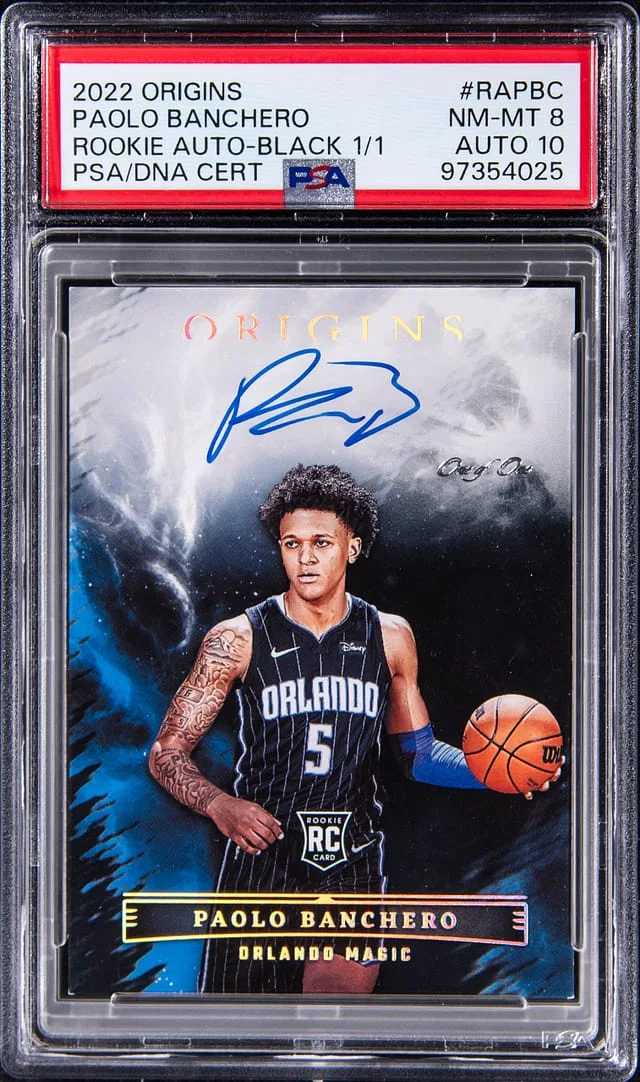 2022-23 Panini Origins Paolo Banchero Autograph Black #RAPBC card image