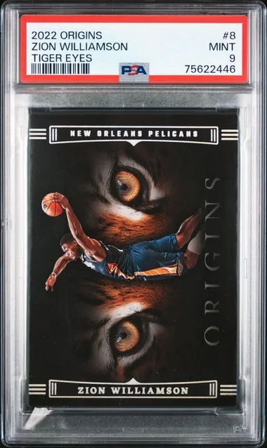 2022-23 Panini Origins Zion Williamson Tiger Eyes #8 card image
