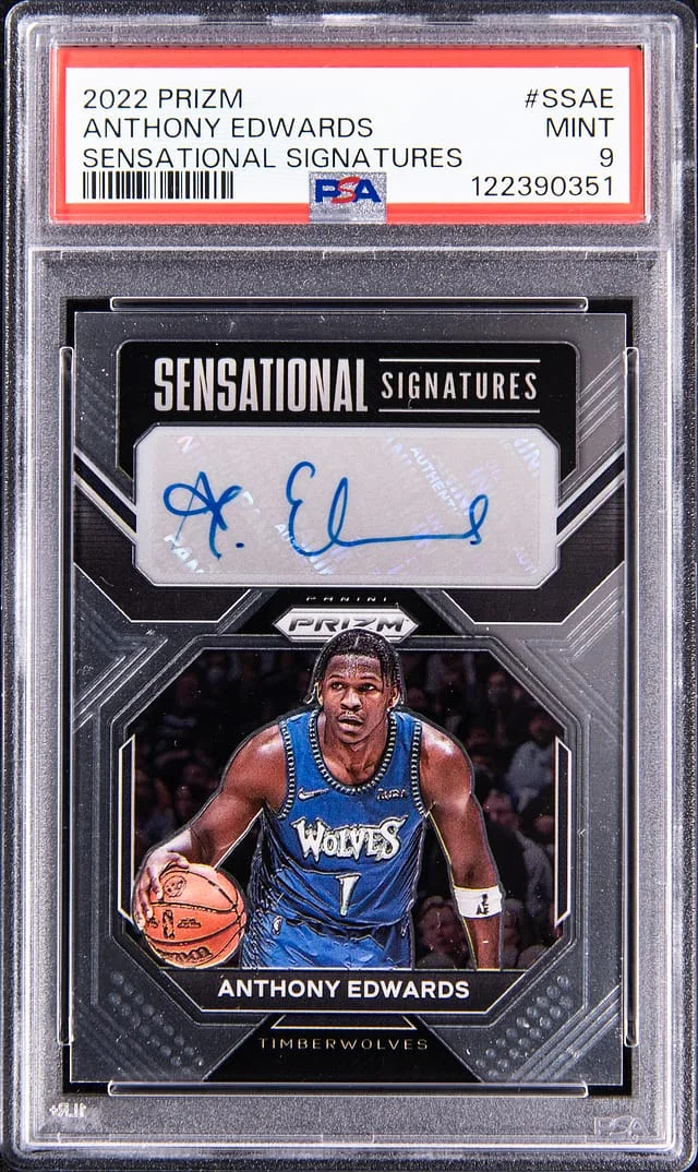 2022-23 Panini Prizm Anthony Edwards Sensational Signatures #SS-AE card image
