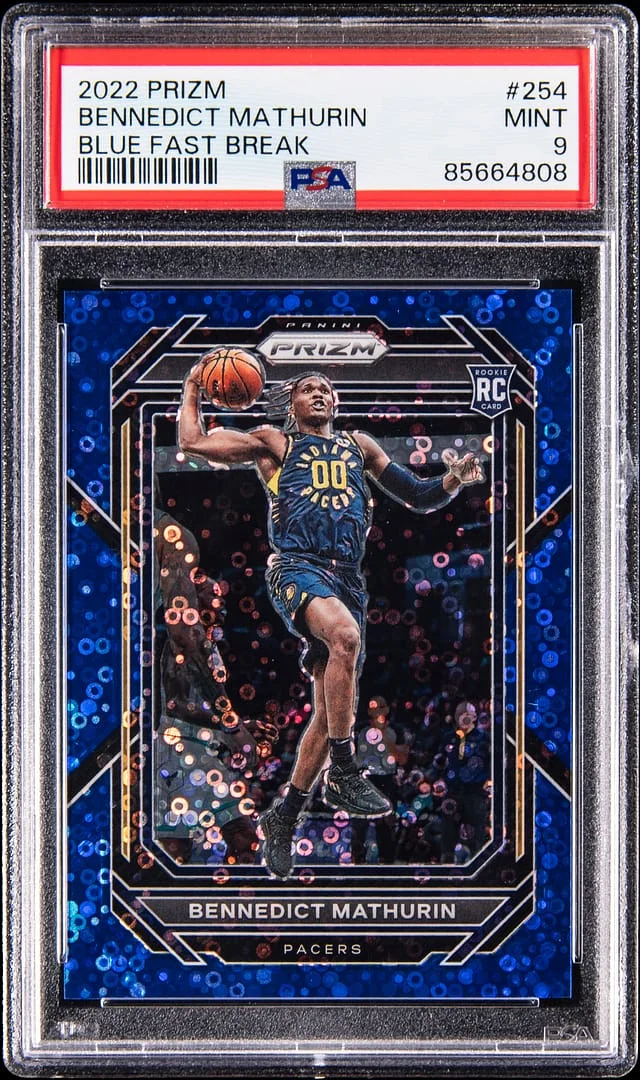 2022-23 Panini Prizm Bennedict Mathurn Blue Fast Break #254 card image