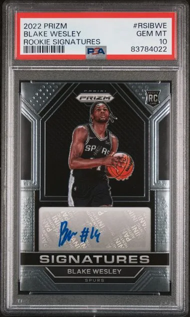 2022-23 Panini Prizm Blake Wesley Signatures #RSI-BWE card image