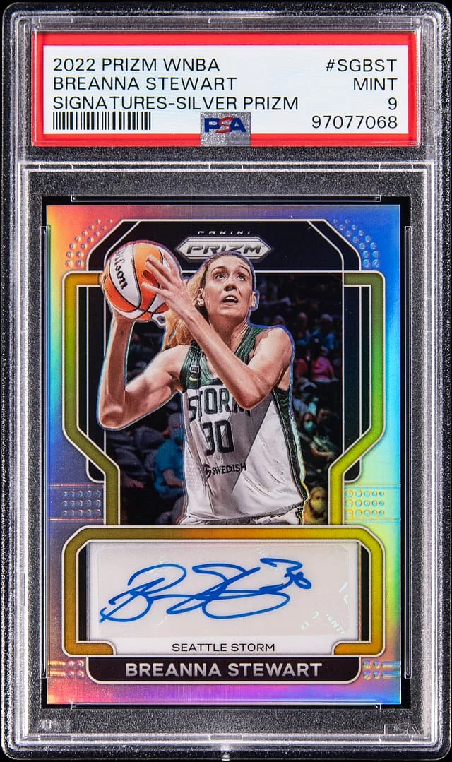 2022-23 Panini Prizm Breanna Stewart WNBA Signatures-Silver Prizm #SG-BST card image