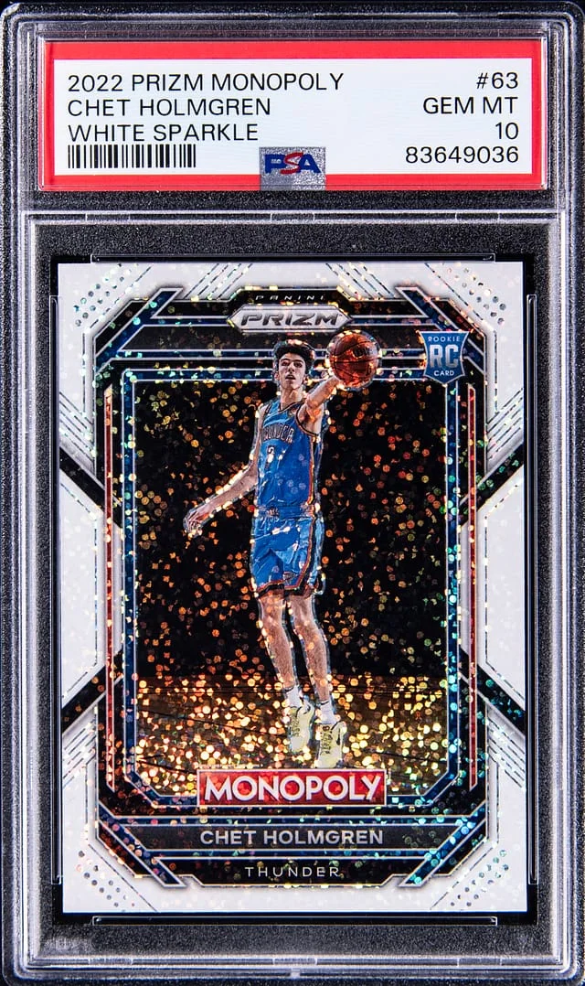 2022-23 Panini Prizm Chet Holmgren Monopoly Teal Wave Prizm #63 card image