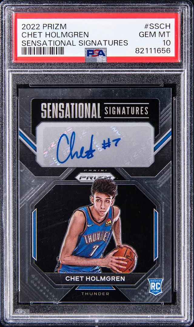 2022-23 Panini Prizm Chet Holmgren Sensational Signatures #SS-CH card image