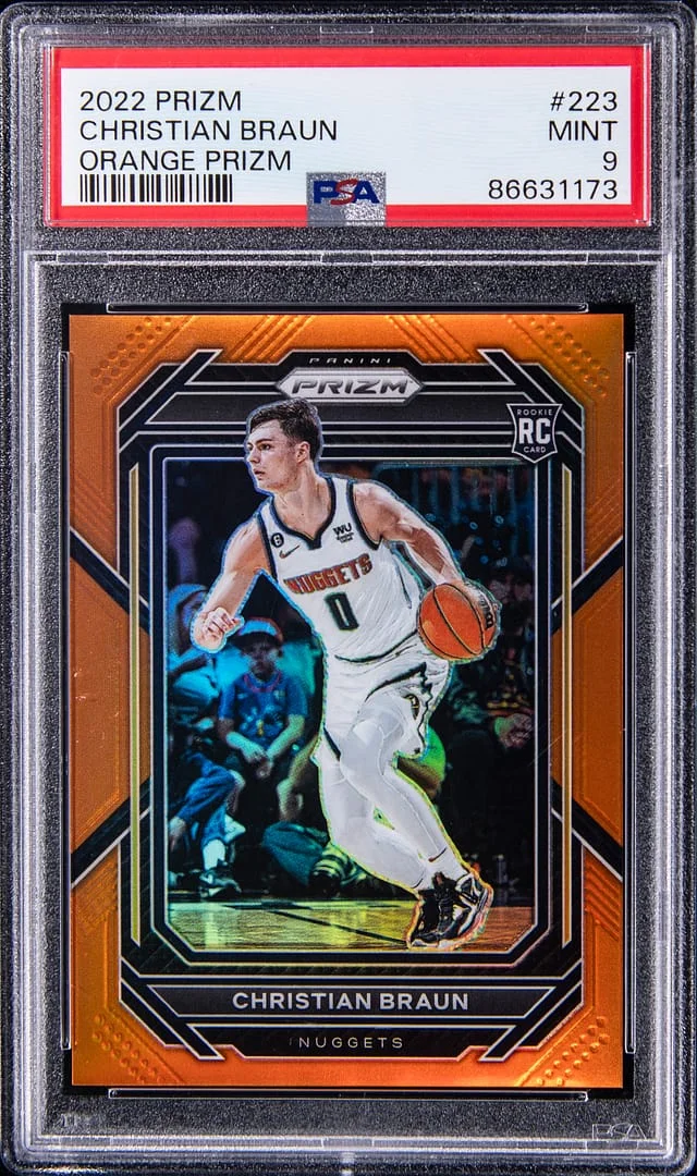 2022-23 Panini Prizm Christian Braun Orange Prizm #223 card image