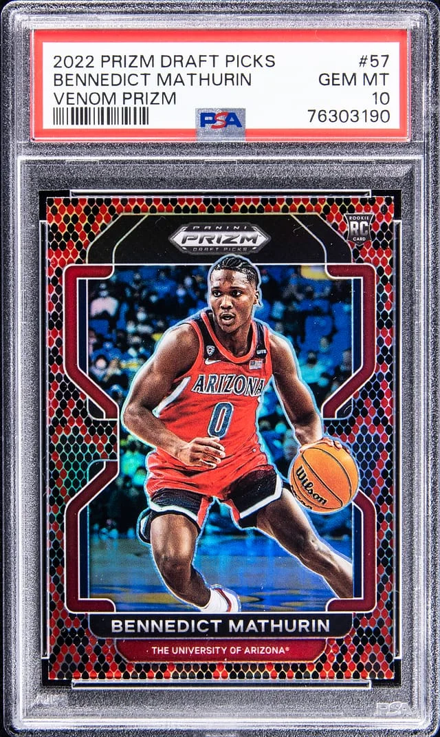 2022-23 Panini Prizm Draft Picks Bennedict Mathurin Venom #57 card image