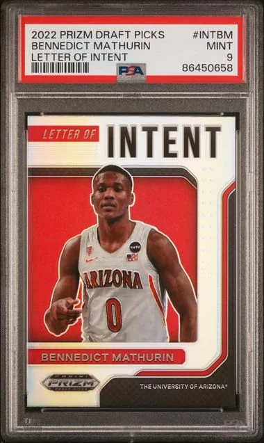 2022-23 Panini Prizm Draft Picks Bennedict Mathurin Letter Of Intent #INTBM card image