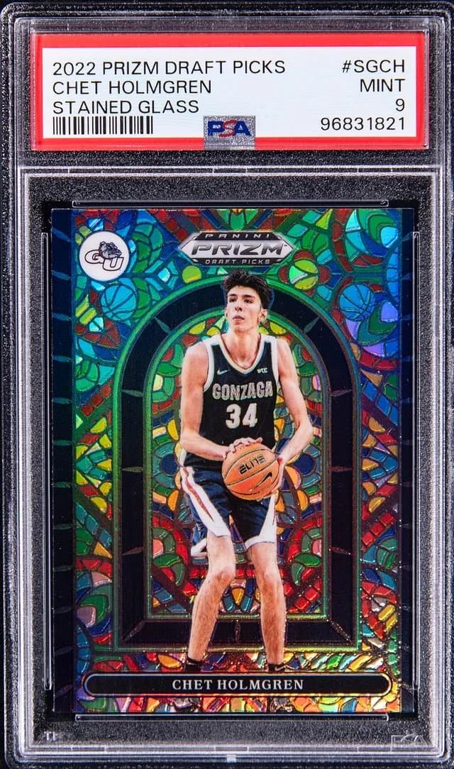 2022-23 Panini Prizm Draft Picks Chet Holmgren Stained Glass #SG-CH card image