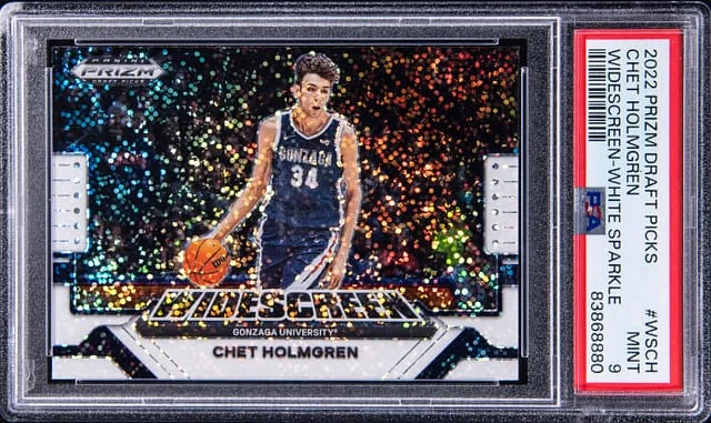 2022-23 Panini Prizm Draft Picks Chet Holmgren Widescreen White Sparkle #WS-CH card image