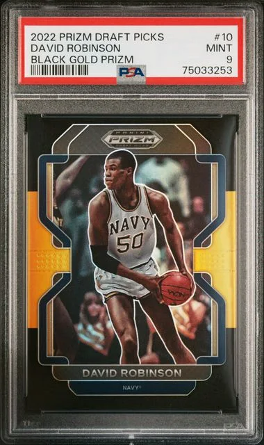 2022-23 Panini Prizm Draft Picks David Robinson Black Gold Prizm #10 card image