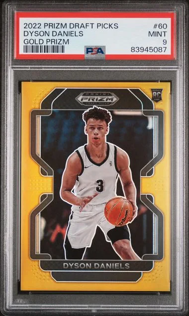 2022-23 Panini Prizm Draft Picks Dyson Daniels Gold Prizm #60 card image